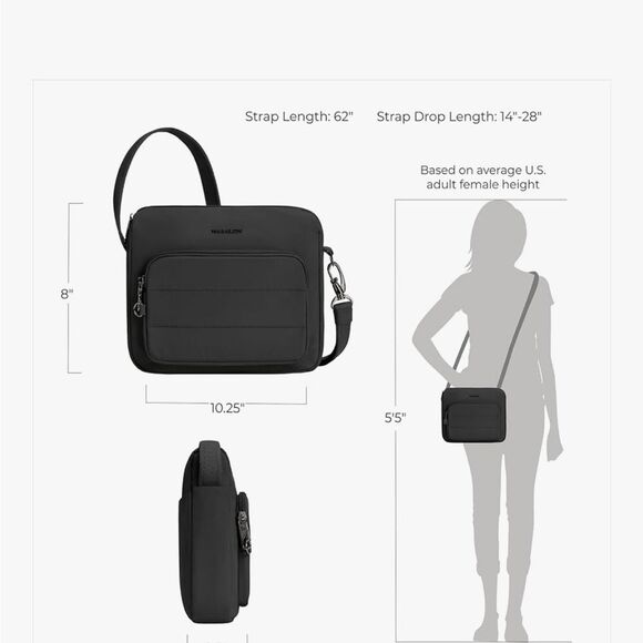 Travelon unisex-adult Anti-theft Roam East/West Crossbody, travel bag large - Picture 10 of 14